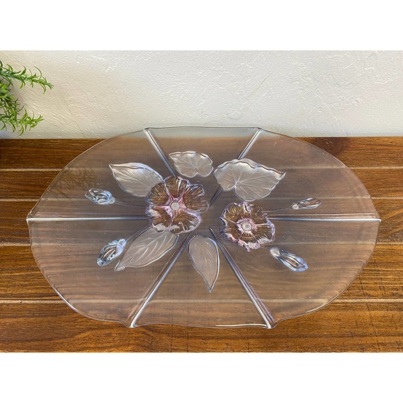 Mikasa Original Walther-Glass Calypso Oval Canapé Plate Made In Germany - Picture 3 of 3